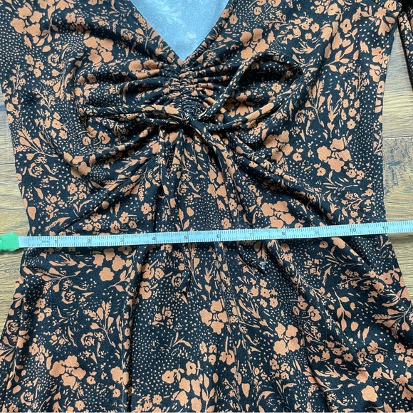 Altar’d State XS Extra Small Floral Black & Orange Dress Going Out Party - Picture 7 of 11